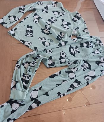 Pyjama vert pandas