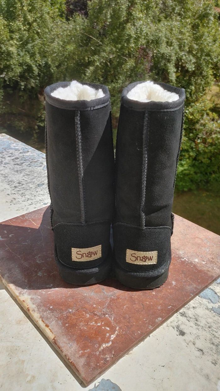 Botte hiver neige doublé en laine - photo numéro 5