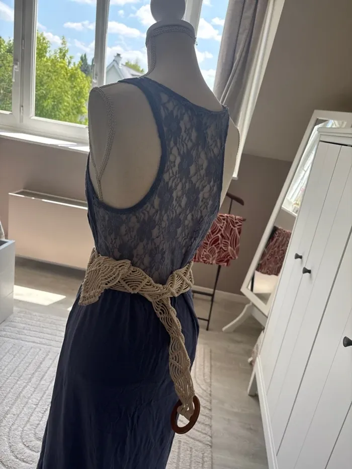 Robe longue bleu dos nu benetton été - photo numéro 4