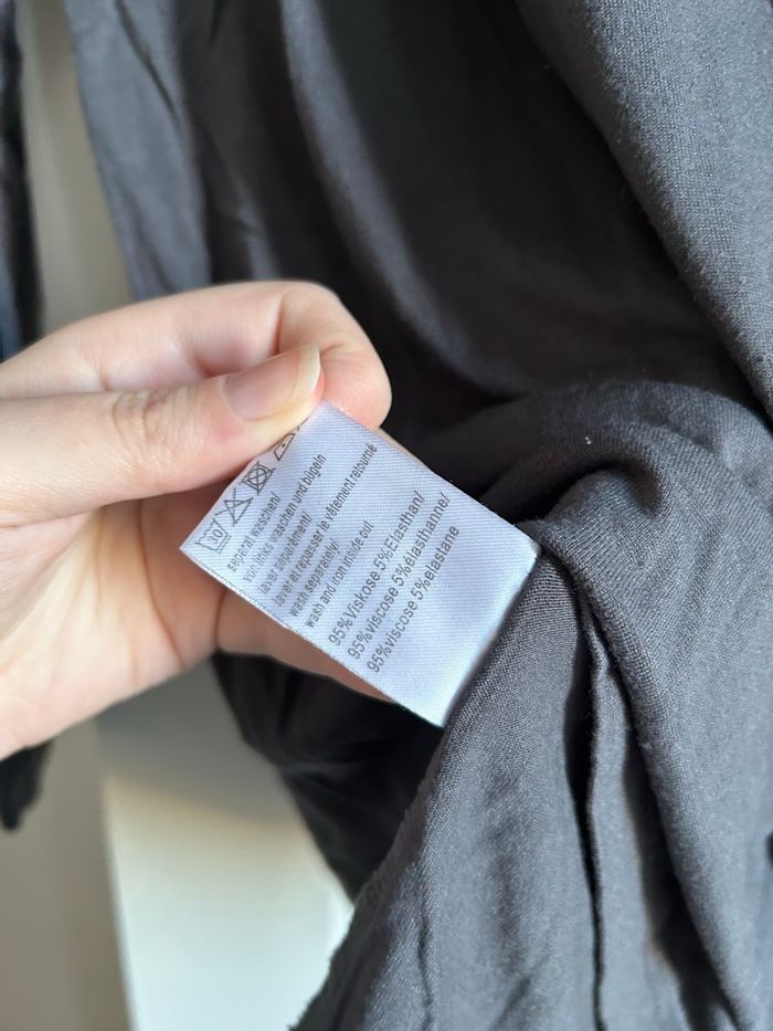 Haut de pyjama gris à dentelles Mnemo Taille L - photo numéro 4