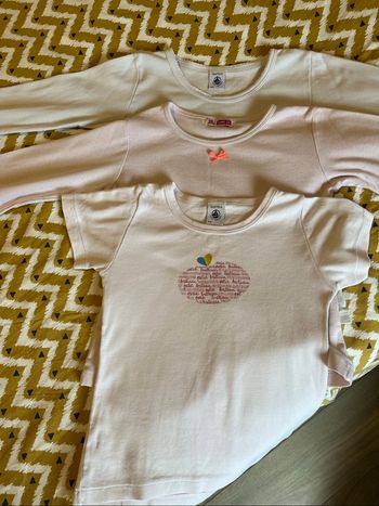 Lot de maillots corps 5-6ans fille petit bateau/dpam