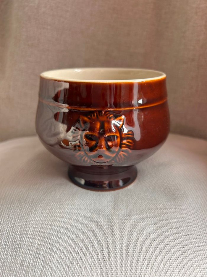 Bol à soupe vintage à têtes de lion - Menastyl - photo numéro 1