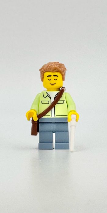 Lego Ideas Le Jardin Botanique : Visiteur, jeune homme malvoyant / aveugle (double visage) - NEUF