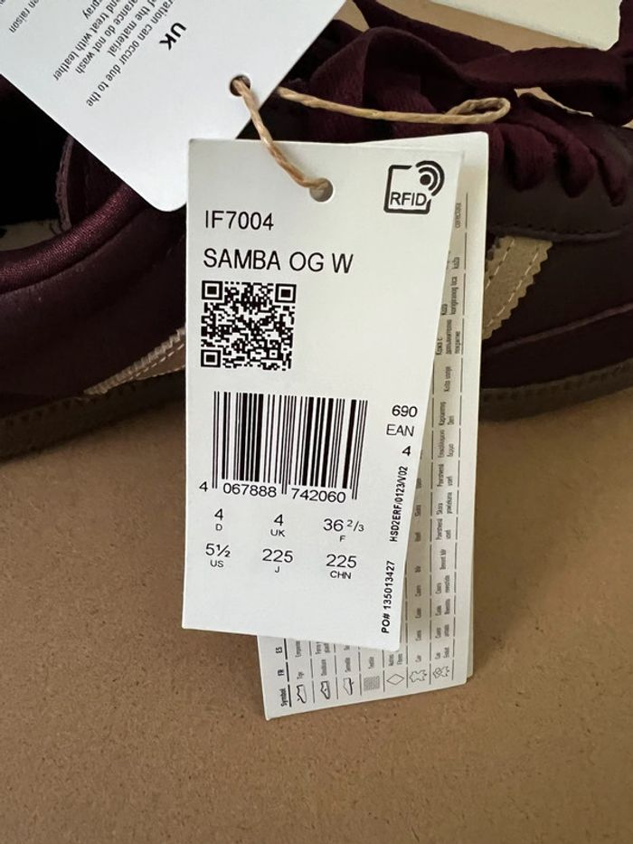 Adidas Samba Maroon Crystal Sand Taille 36,5 - photo numéro 8