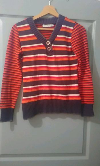 Pull femme rayé taille M cache cache   7