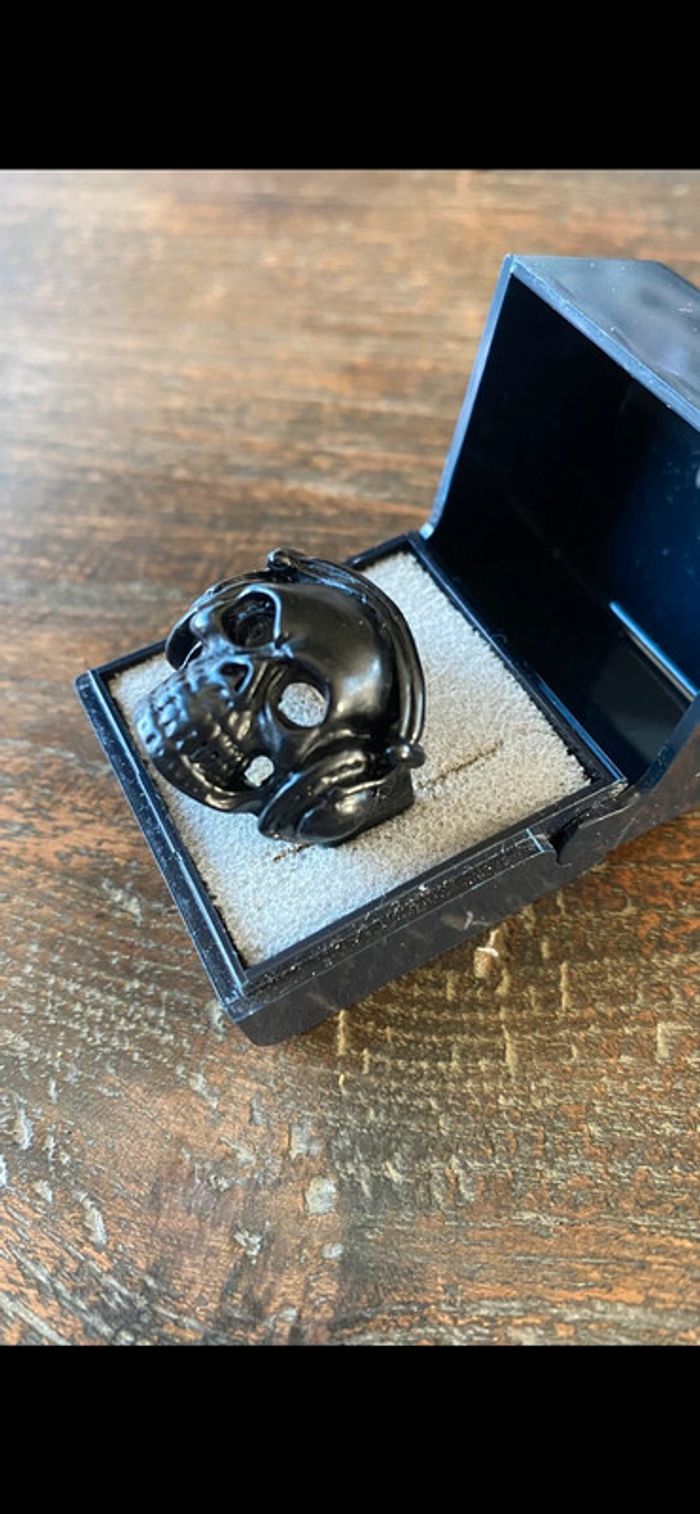 Bague noire, pour homme, taille 59 - photo numéro 3