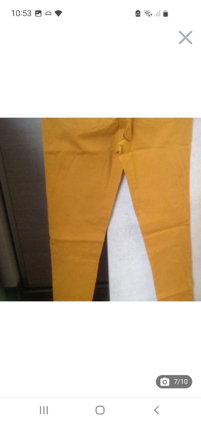 Pantalon slim / skinny moutarde 14 ans Monoprix Kids - photo numéro 7
