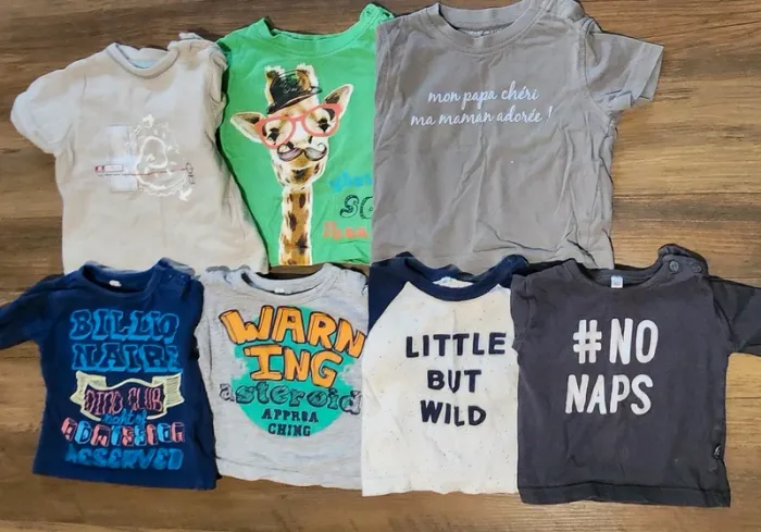 Lot Tee Shirt manche courte et longue 3 mois