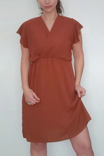 Robe camel fluide cache cœur taille unique