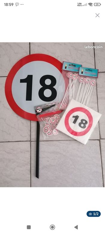Articles de fête 18 ans