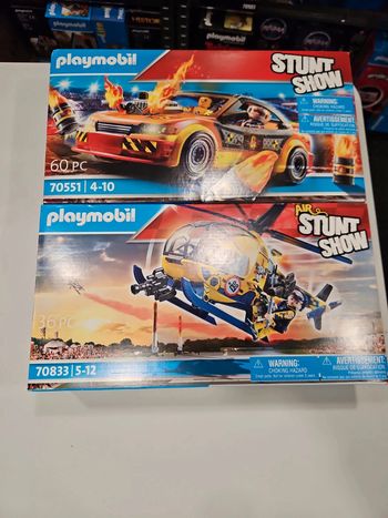 Voiture + hélicoptère playmobil