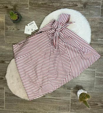 Jupe à rayures rouge Zara