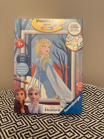 Ravensburger - Numéro d’art Lignes colorées la reine des neiges - 7 ans et +