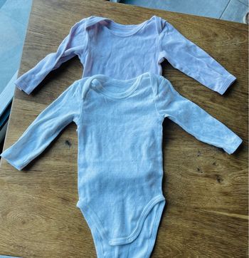 2 bodies manches longues 12 mois fille tex