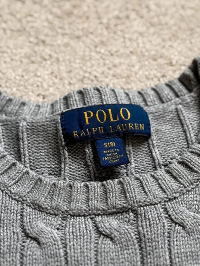 Pull torsadé Ralph Lauren - Gris - photo numéro 5