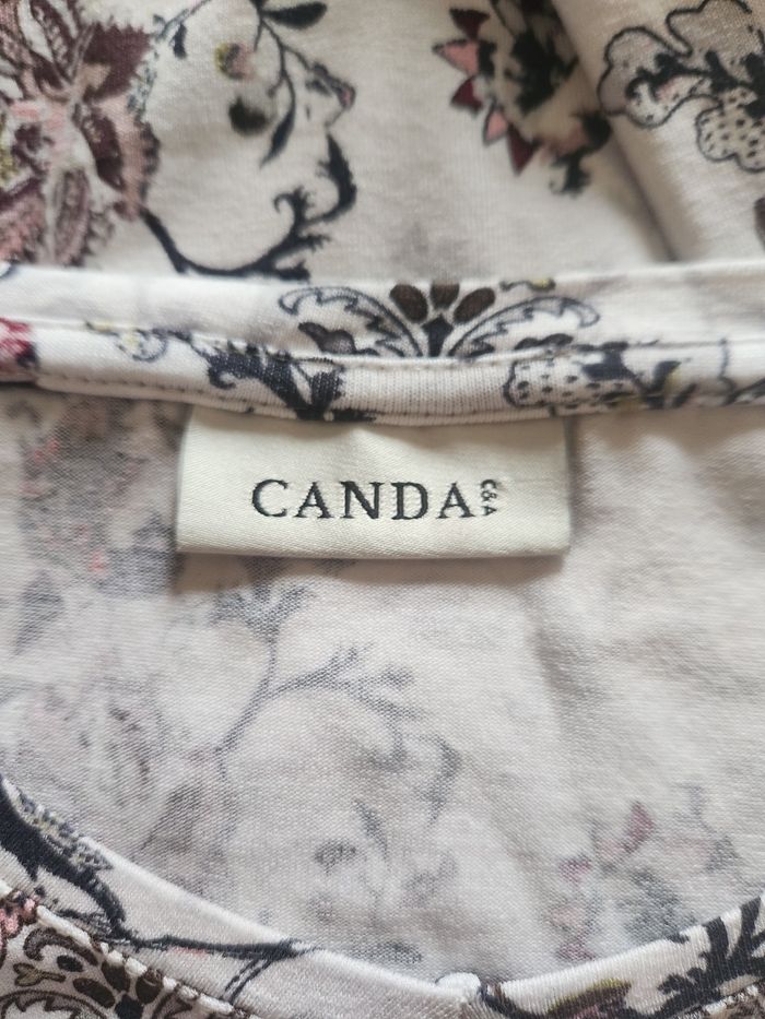 Haut blanc imprimé bohème – Manches 3/4 – Taille L – C&A - photo numéro 7