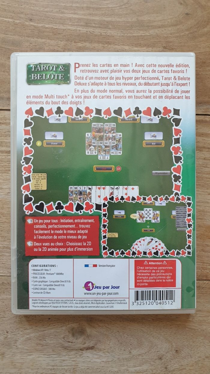 Jeux vidéo PC vintage cartes tarot et belote - photo numéro 2