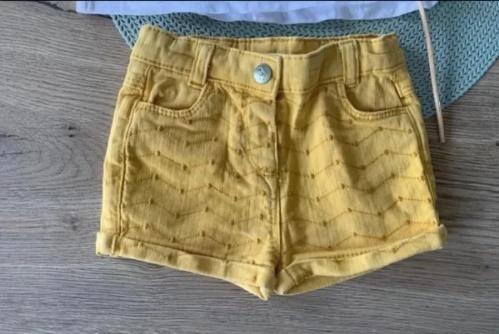 Joli Short en jeans jaune tape a l’oeil - 12mois- tape a l’œil - photo numéro 3