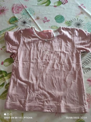 T-shirt manche courte 4 ans fille rose