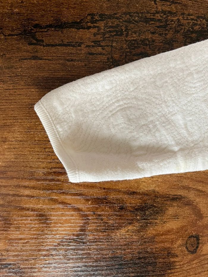 Veste molletonnée beige et dorée avec noeud - photo numéro 3