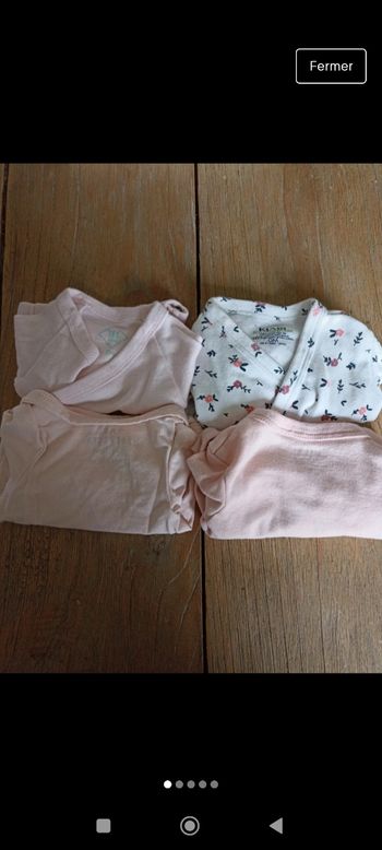Lot de 4 bodys 0 mois