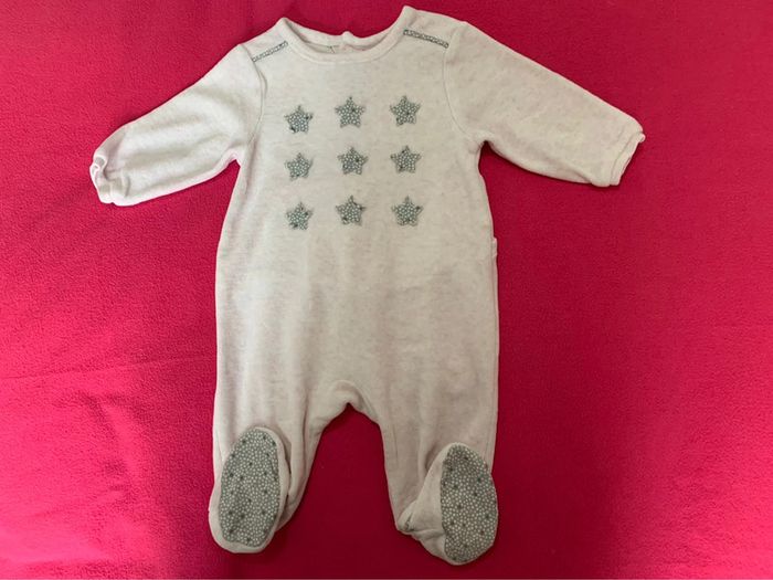 Pyjama velours Obaïbi 3 mois - 59 cm