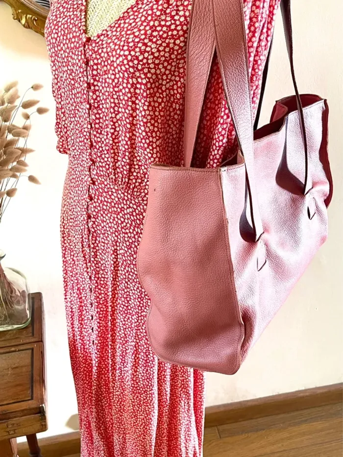 Sac en Cuir Rose de Qualité – Élégance et Couleur - photo numéro 3
