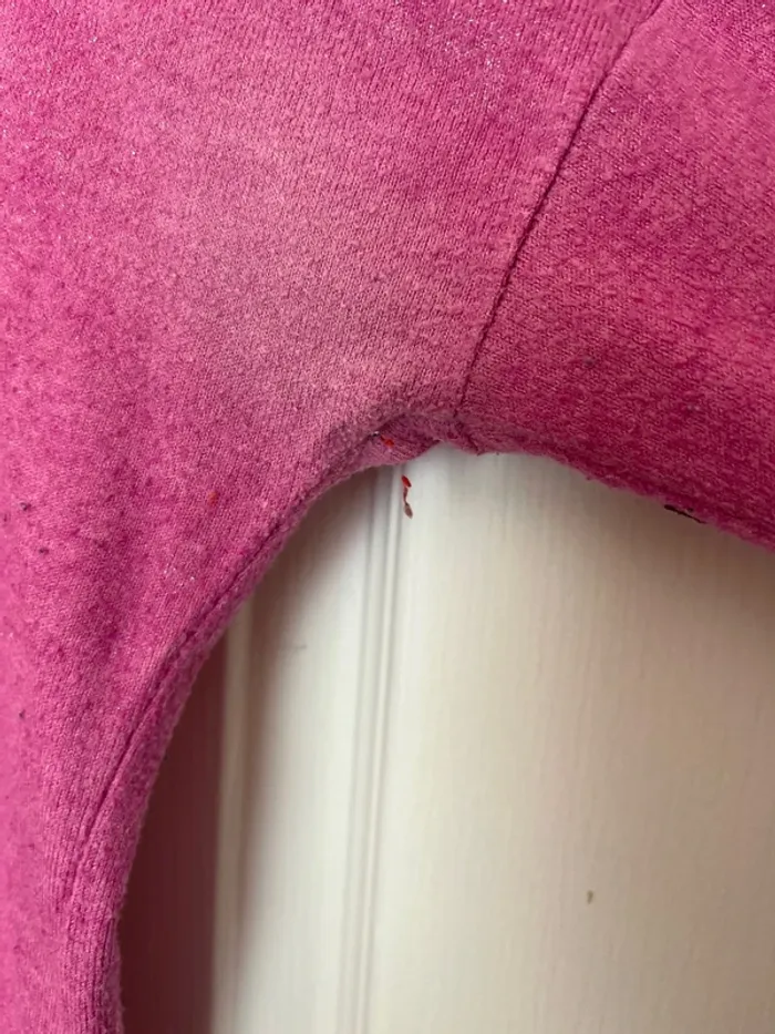 Pull étoile femme rose Col V - photo numéro 6