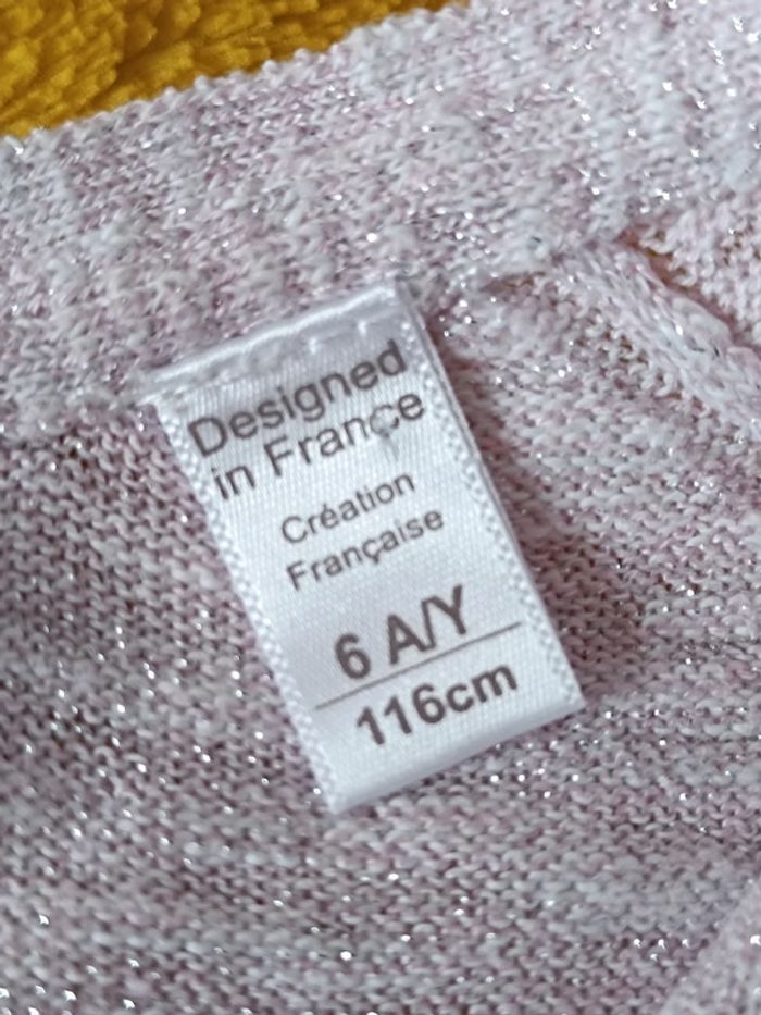 Gilet court rose pâle paillé - photo numéro 4