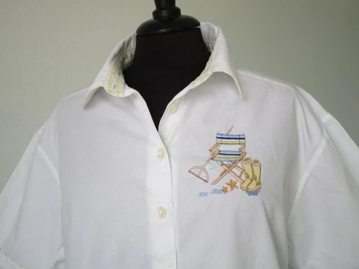 Chemise vintage pêche 44 TBE - photo numéro 3