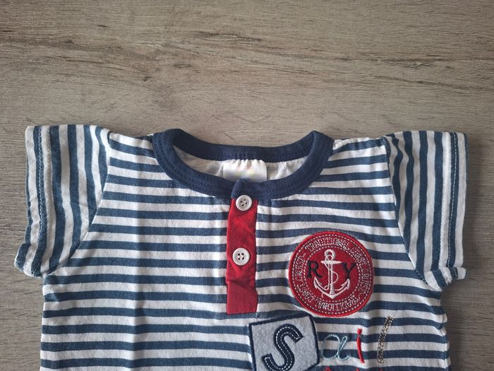 🌷N°9🌷Tee-shirt Courtes Manches - Mariner - 6 Mois🌷 - photo numéro 2