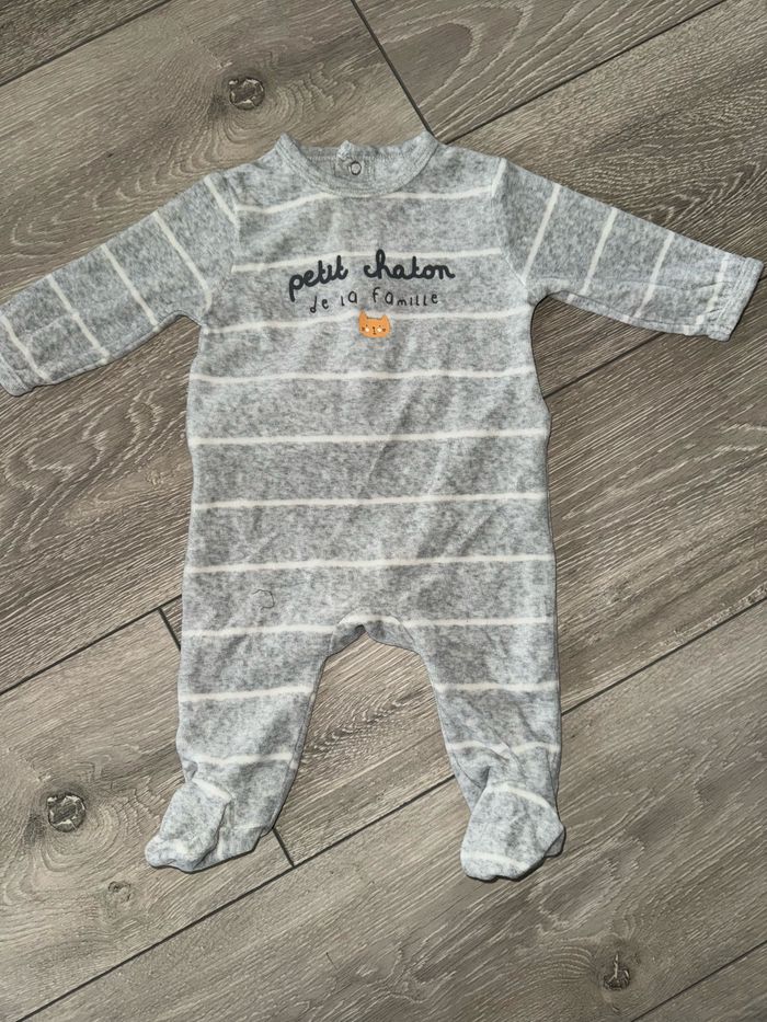 Pyjama gris velours