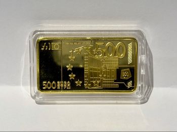 Lingot décoratif plaqué or - 500 euros