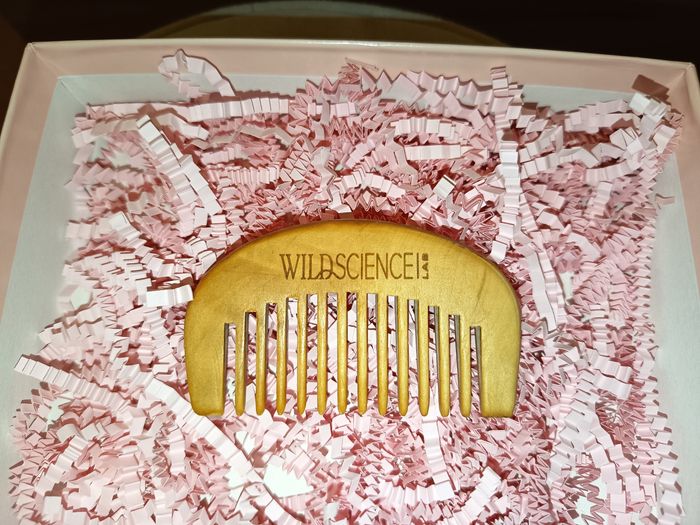 Peigne en bois démêlant à dents larges, Wild science lab, NEUF