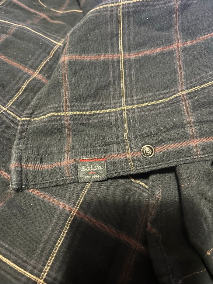 Chemise Salsa noir à fins carreaux - photo numéro 4