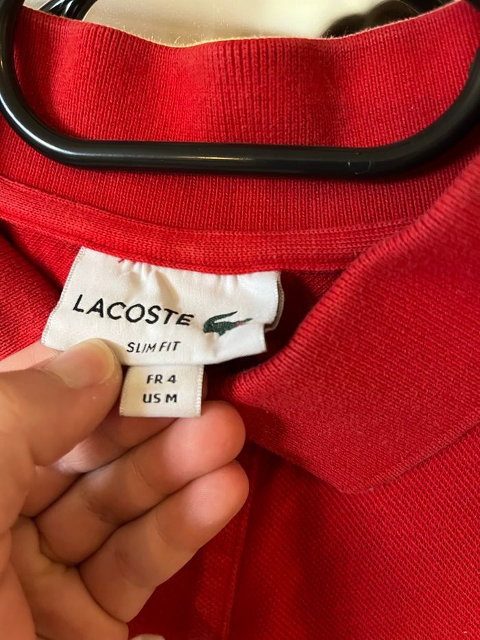 Polo Lacoste rouge - photo numéro 3