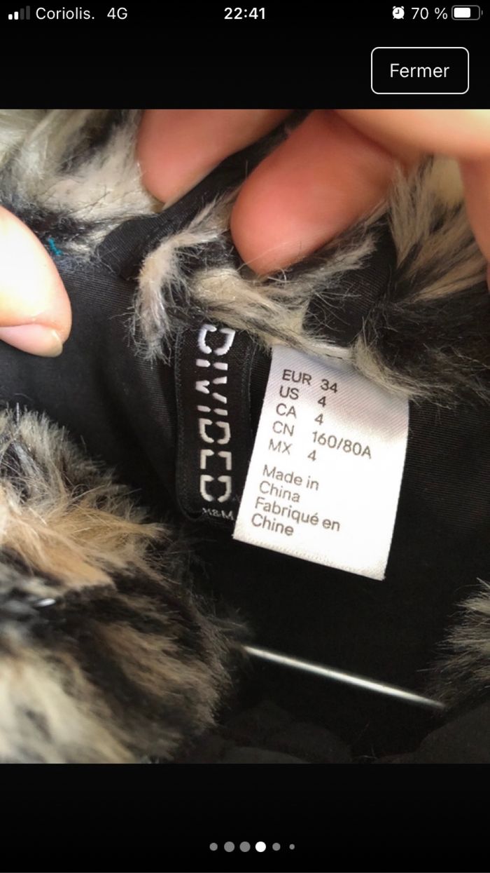 Manteau bien chaud noir capuche - photo numéro 4