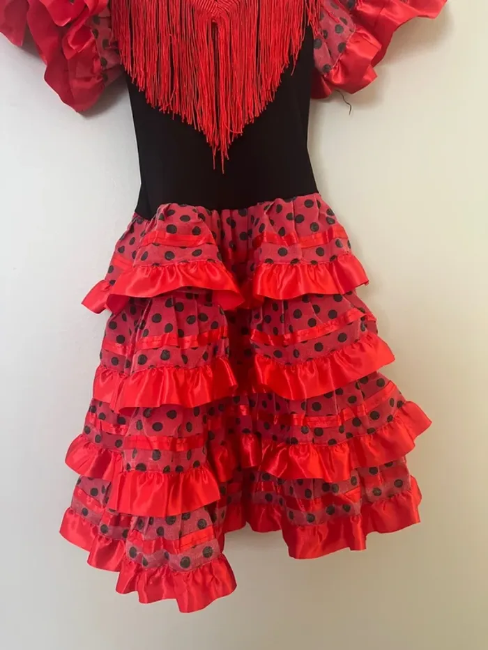 Déguisement robe flamenco en taille 3 / 4 ans - photo numéro 3