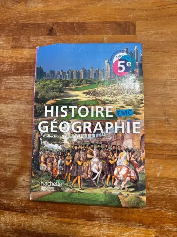 Livre histoire-géo, cinquième