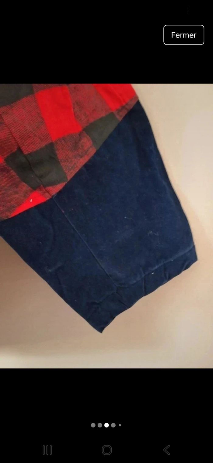 Veste Gilet a carreaux rouge vintage Giant Fish Neuve - photo numéro 3