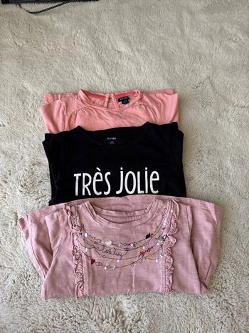 Lot 3 tee-shirts manche longue - bébé fille - 24 mois- Kiabi - marese - très bon état