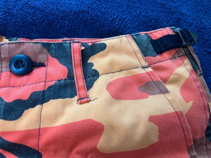 short camo militaire orange jaune bdu maennein taille xs neuf avec default - photo numéro 3