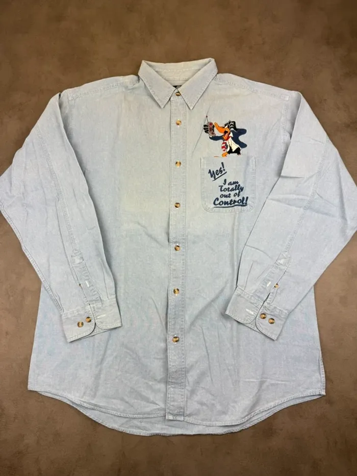 Chemise Vintage Daffuy Duck Looney Warner Bross 90’s Taille L