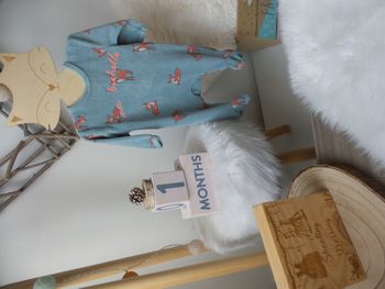 Jolie pyjama velour bleu ma bichette Kiabi fille 1 mois 52cm 55cm 