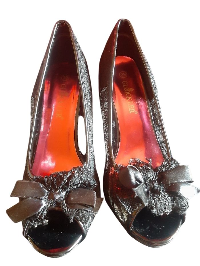 Escarpins noirs dentelles - photo numéro 3