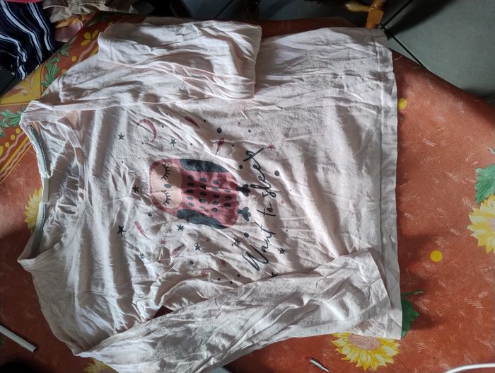 Haut de pyjama rose - photo numéro 3