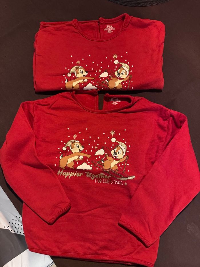 Pull sweat Noël Tic et Tac 36 mois neuf Jumeaux