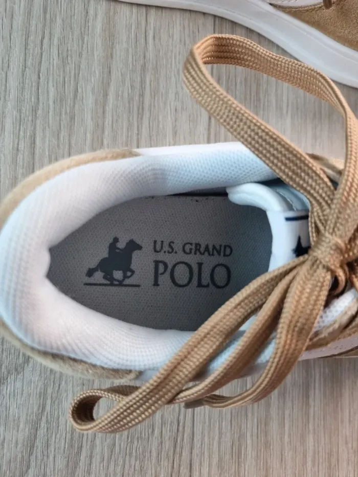 Sneaker US Grand Polo blanc/marron Femme Taille 38 - photo numéro 3