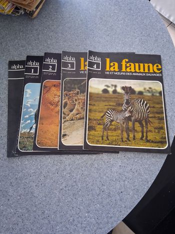 Lot de 5 mivres " la faune"