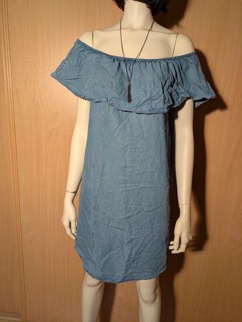 Robe style jean épaules dénudées